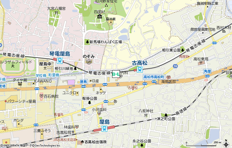 小川コンタクトレンズ付近の地図